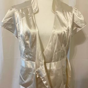 Vintage guess jeans silk tie front top